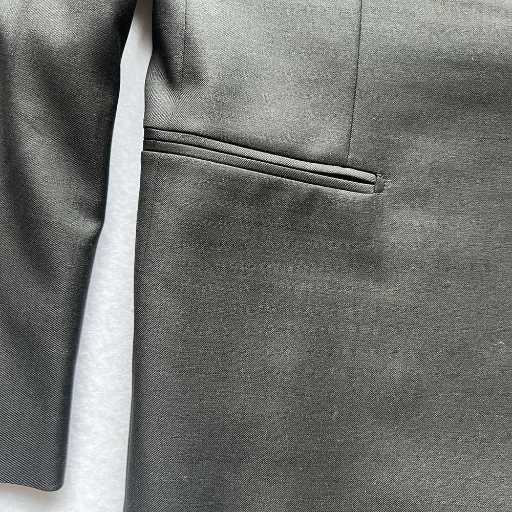 Ermenegildo Zegna Blazer 52‎ EU 44 US Black Roma Fit Italy Made Wool Sport Coat